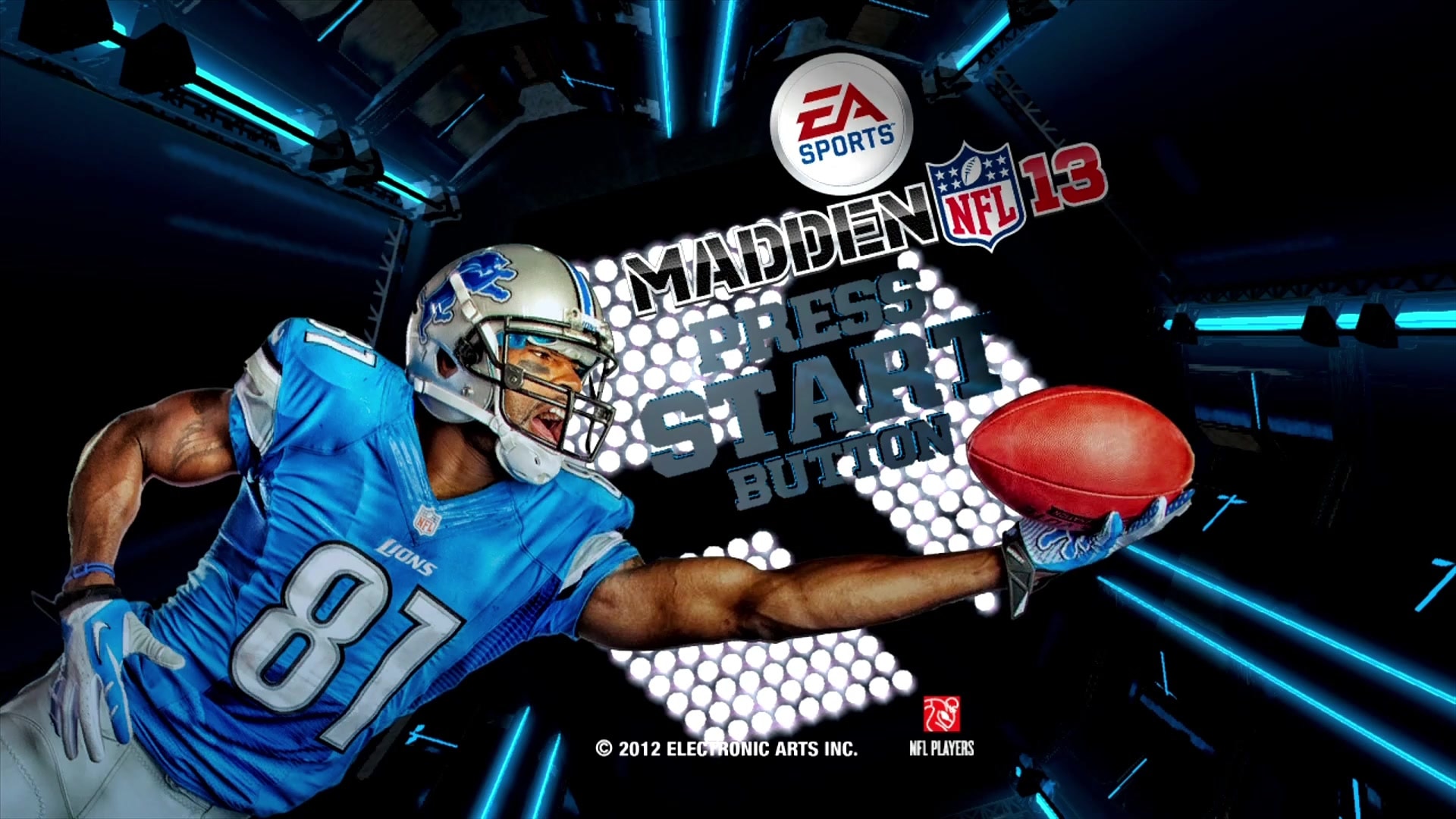 Madden NFL 13 title screen for Xbox 360